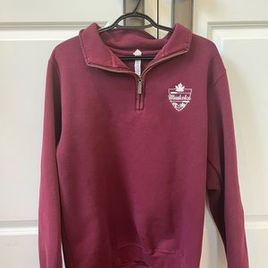 Burgundy muskoka quarter zip